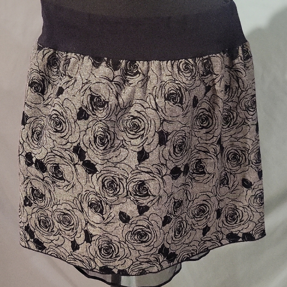 Studio Black and White Bubble Mini Skirt for Night Out